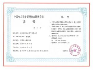 Membre de l'association chinoise des équipements électriques